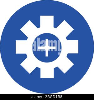 medical cross symbol silhouette gradient style Stock Vector