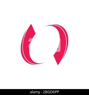 circle rotation geometric arrow logo vector Stock Vector