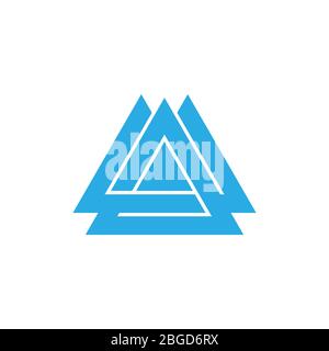 letter am triangle geometric logo vector Stock Vector