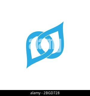 linked drop water symbol logo vector Stock Vector
