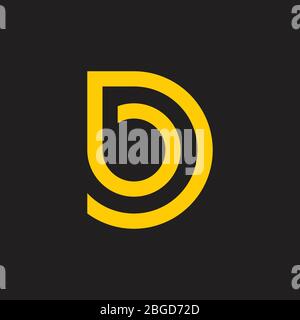 abstract letter bd loop line art logo vector Stock Vector