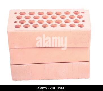 New bricks, isolated on white Stock Photo