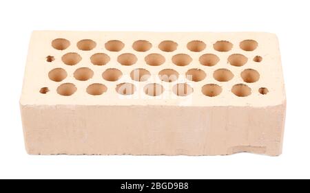 New brick, isolated on white Stock Photo