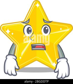 Afraid star character cartoon style Stock Vector Image & Art - Alamy