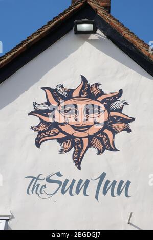 The Sun inn Sign, Waltham Abbey, Essex Stock Photo