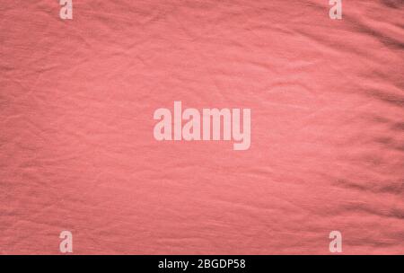 Red linen fabric texture. Red fabric background Stock Photo