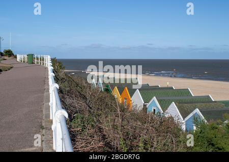 Southwold beach and seafront, Suffolk, England, on a sunny day Stock Photo