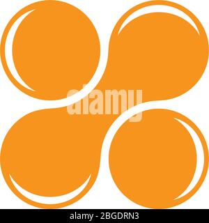 square liquid dots design logo vector Stock Vector