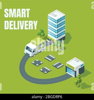 Smart delivery vector concept Stock Vector