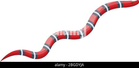 Red black snake icon, isometric style Stock Vector