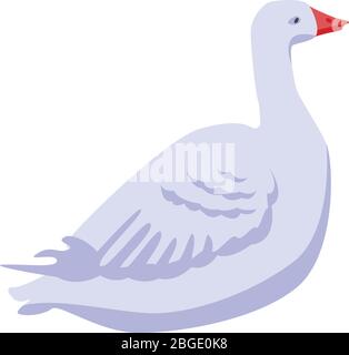 White goose icon, isometric style Stock Vector
