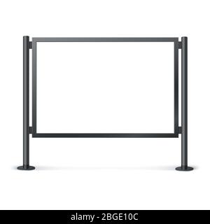 Street advertising stand for advertising. Mockup billboard. Vector Illustration. Stock Vector