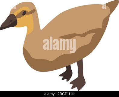 Animal duck icon, isometric style Stock Vector