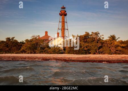 Sanibel Lighthouse - Point Ybel Light. Sanibel, Florida, USA. Stock Photo