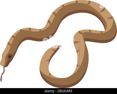 Forest snake icon, isometric style Stock Vector