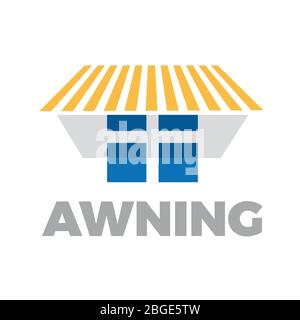 Awning logo design. Vector template Stock Vector