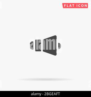Loudspeaker flat vector icon. Glyph style sign. Simple hand drawn illustrations symbol for concept infographics, designs projects, UI and UX, website Stock Vector