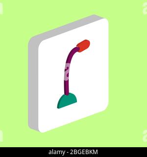 PC Speaker, Microphone Simple vector icon. Illustration symbol design template for web mobile UI element. Perfect color isometric pictogram on 3d whit Stock Vector