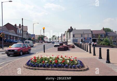 Street scene in 1994 of Bedlington town centre, Newcastle Upon Tyne ...