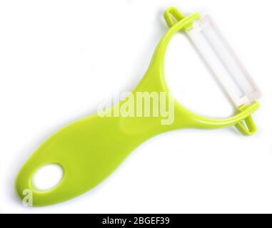 Vegetable peeler isolated on white Stock Photo