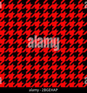 Retro red and black houndstooth pattern Stock Vector