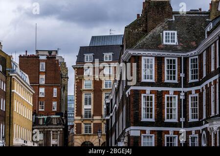 Typical brick buildings in London,UK. Brick buildings. Cityscape in London Stock Photo