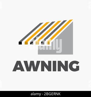 Awning logo design. Vector template Stock Vector