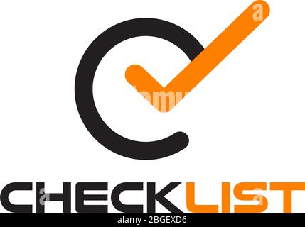 Check List logo design with using C and L letter template Stock Vector