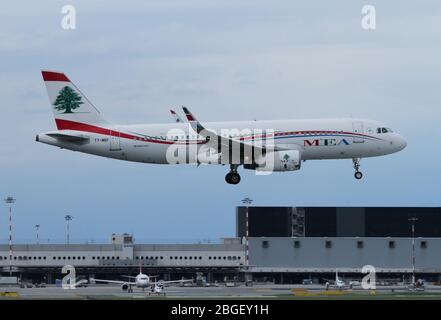 T7-MRF MEA - Middle East Airlines Airbus A320-232(WL) at Malpensa (MXP / LIMC), Milan, Italy