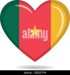 National flag of the Senegal in the shape of a heart and the inscription I  love Senegal. Vector illustration Stock Vector Image & Art - Alamy