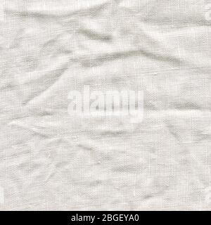 White linen canvas. White fabric texture. Natural linen white background Stock Photo