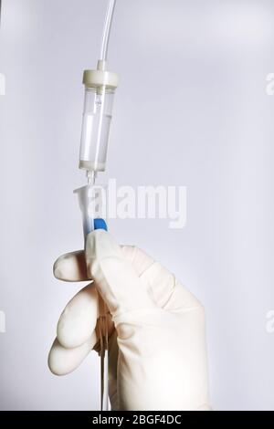 Infusion Set Background Disposable infusion set on grey background Stock Photo - Alamy