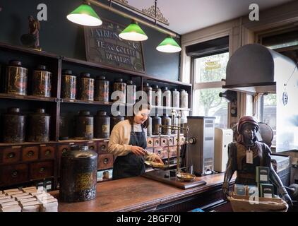 J Atkinson Co coffee roaster in Lancaster Stock Photo Alamy