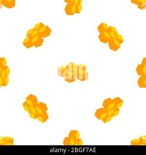 Illustration on theme big colored seamless mango, bright fruit pattern for seal. Fruit pattern consisting of beautiful seamless repeat mango. Simple c Stock Vector