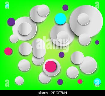 paper cut graphic creative circle background Stock Vector