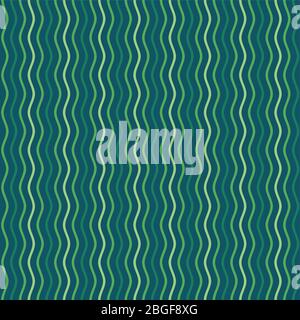 Abstract seamless pattern with wavy, zigzag, vertical lines. Stock Vector