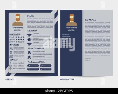 Resume, Employee, Hiring, Hr, Profile Line Icon. Vector Isolated 