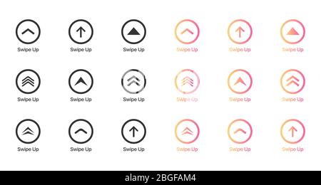 Swipe icon set Stock Vector