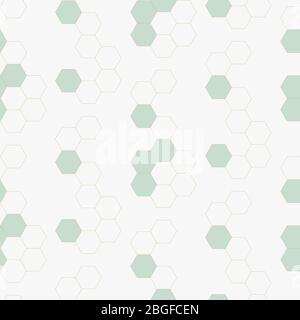 Molecule cells geometric background seamless pattern vector. Stock Vector