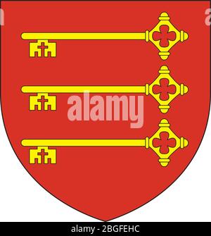 Coat of arms of the French city of Avignon Stock Vector