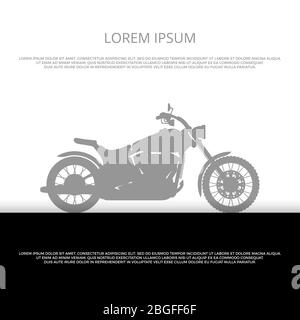 Sport motorbike silhouette poster design - motorcycle background design. Vector illustration Stock Vector