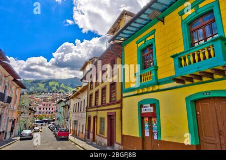 Quito Historical center, HDR Image Stock Photo