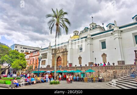 Quito Historical center, HDR Image Stock Photo