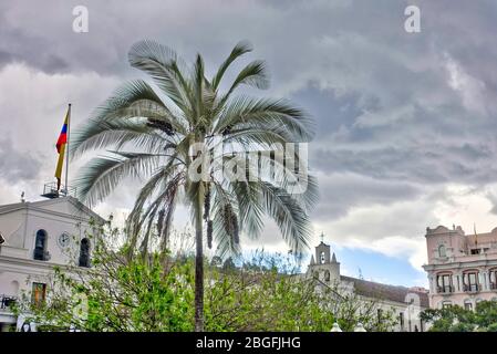 Quito Historical center, HDR Image Stock Photo