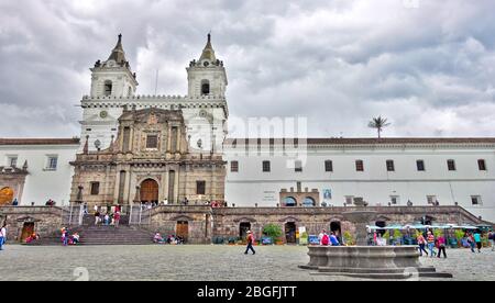 Quito Historical center, HDR Image Stock Photo