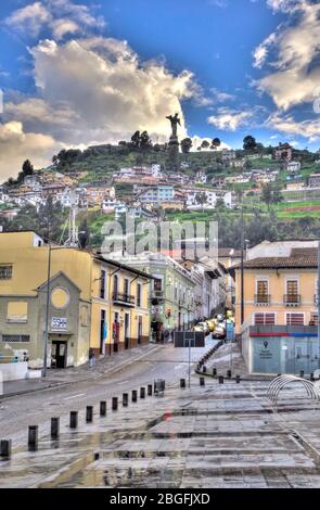 Quito Historical center, HDR Image Stock Photo