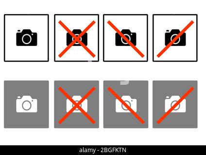 The pointer plate is prohibited from photographing. Camera. Censorship. Place for text. Background image. Poster. Free place . Abstraction. Vector ima Stock Vector