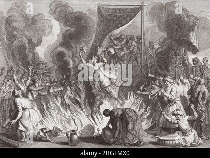 Indian woman widow old vintage painting, India, Asia Stock Photo - Alamy