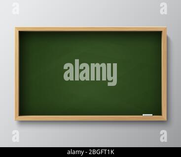 Green School Board With Wooden Frame Isolated On White Back To School Theme Easy To Edit Vector Template For Typography Poster Logo Design Banner Stock Vector Image Art Alamy