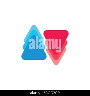 triangle gradient arrow vector Stock Vector